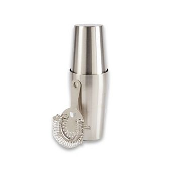 Bey-Berk Boston Shaker in Brushed Stainless Steel with Strainer