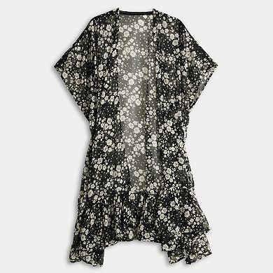 Women's LC Lauren Conrad Ruffle Bottom Ruana