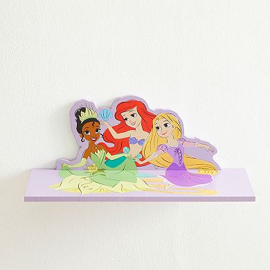 Disney Princess Tiana, Ariel & Rapunzel Hanging Shelf Wall Decor