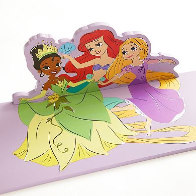 Disney Princess Tiana, Ariel & Rapunzel Hanging Shelf Wall Decor