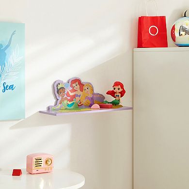Disney Princess Tiana, Ariel & Rapunzel Hanging Shelf Wall Decor