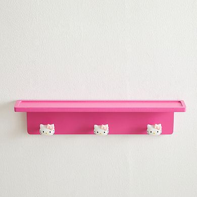 Sanrio Hello Kitty 3-Hook Hanging Wall Shelf