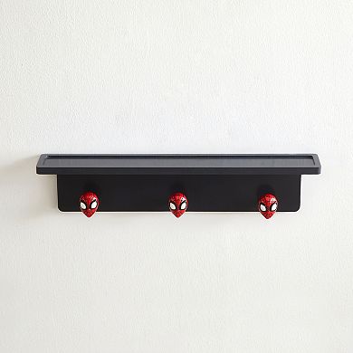 Marvel Spider-Man 3-Hook Hanging Wall Shelf