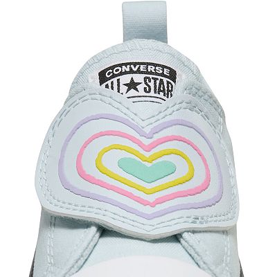 Converse Chuck Taylor All Star Baby Toddler Girls Heart Strap Easy On Shoes