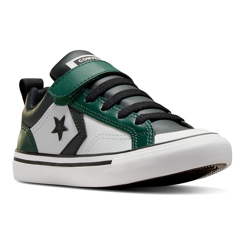 Converse Pro Blaze Little Kid Boys' Leather Strap Shoes, Boy's, Size: 2, Green Envy Black White
