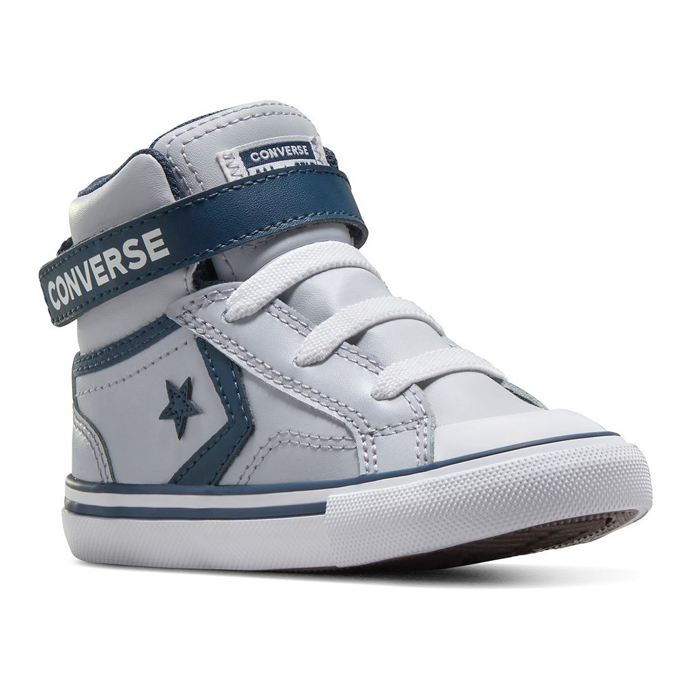 Converse Pro Blaze Strap Leather Easy On High Top Grey Size 5 Toddler Leather Shoes