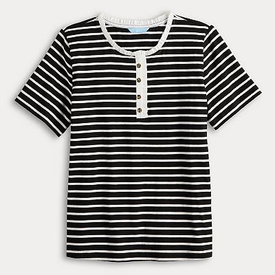 Women's Draper James Ruffle Neck Knit Henley