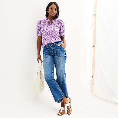 Women's Draper James Flat Front Wide Leg Pants