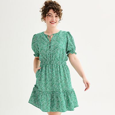 Women's Draper James Puff Sleeve Fit & Flare Mini Dress