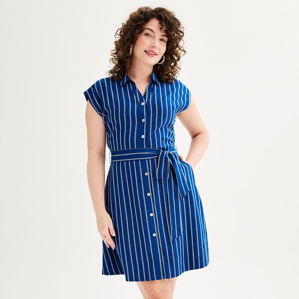 draper james shirt dress Navy Corduroy Shirt Dress