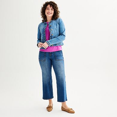 Women's Draper James Embroidered Sleeve Knit Top
