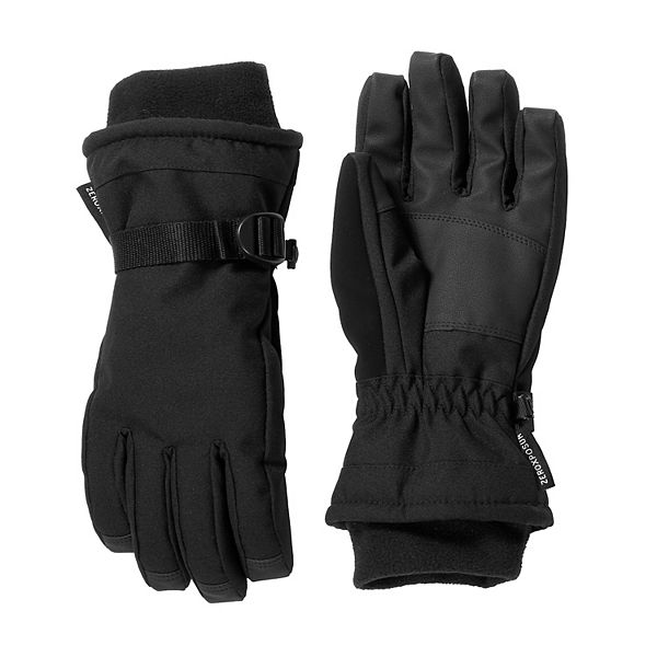 Boys ZeroXposur Glacial Winter Gloves - Black (S/M)