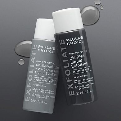 The Exfoliation Experience Kit with 2% BHA + 6% Mandelic Acid AHA