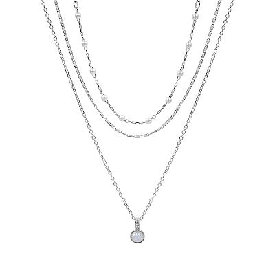 LC Lauren Conrad 3 Row Pendant Necklace
