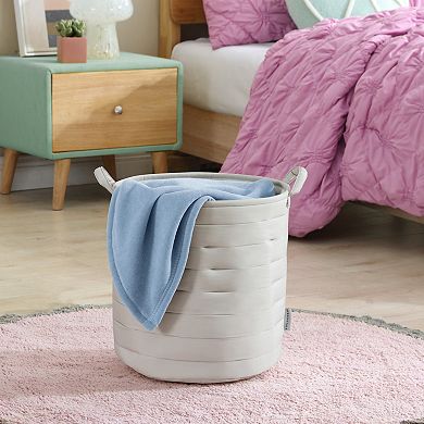 Aeropostale Quilted Storage Basket with Carry Handles