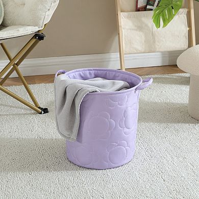 Aeropostale Quilted Storage Basket with Carry Handles