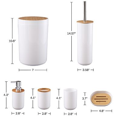 Home Complete 6-Piece Complete Bathroom Accessories Set