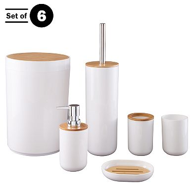 Home Complete 6-Piece Complete Bathroom Accessories Set