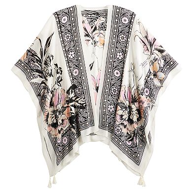 Women's Nine West Sketch Blooms Ruana