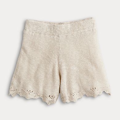 Women's LC Lauren Conrad Crochet Sweater Shorts