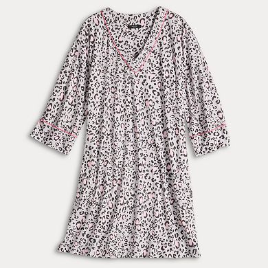 Women's Simply Vera Vera Wang 3/4-Sleeve Cozy Jersey Pajama Sleepshirt