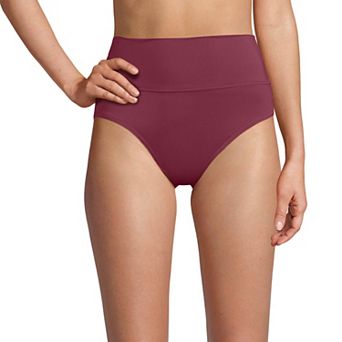 Women's Lands' End Chlorine Resistant Fold Over High Waisted Bikini Bottoms