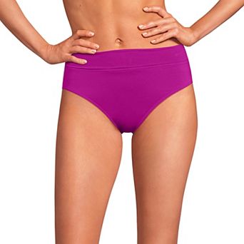 Women's Lands' End Chlorine Resistant Fold Over High Waisted Bikini Bottoms