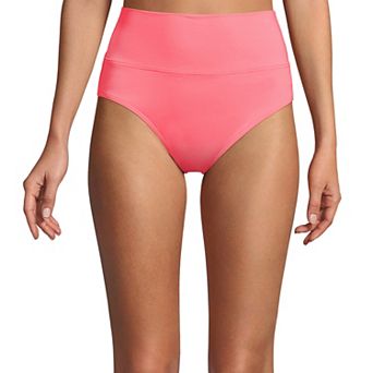 Women's Lands' End Chlorine Resistant Fold Over High Waisted Bikini Bottoms