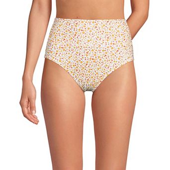 Women's Lands' End Chlorine Resistant Fold Over High Waisted Bikini Bottoms