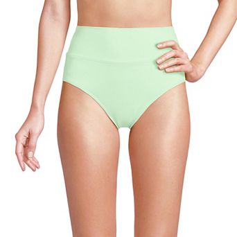 Women's Lands' End Chlorine Resistant Fold Over High Waisted Bikini Bottoms
