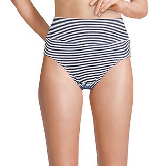 Women's Lands' End Chlorine Resistant Fold Over High Waisted Bikini Bottoms