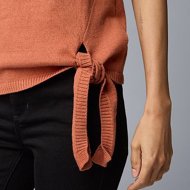 Women's Simply Vera Vera Wang Side Tie Sweater Tank Top