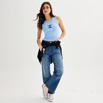 Disney's Lilo & Stitch Juniors' Embroidered Stitch Graphic Tank Top