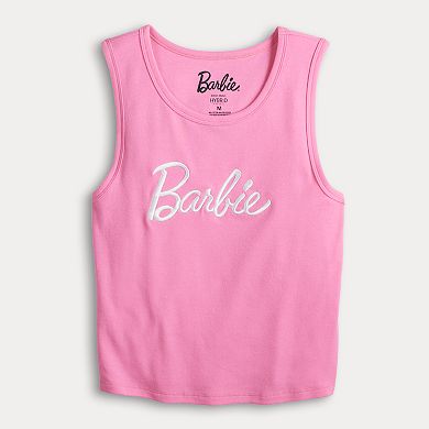 Juniors' Barbie Classic Embroidered Logo Graphic Tank Top