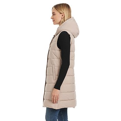 Women's Modern Supply by Sanctuary Long Hooded Puffer Vest