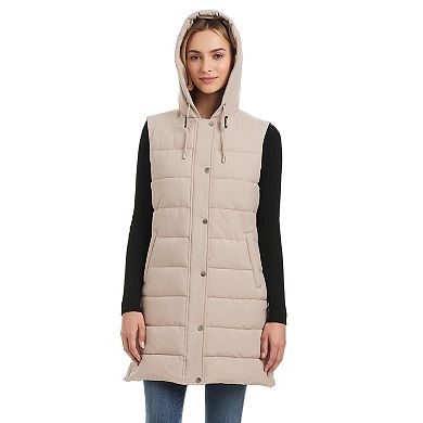 Women's Modern Supply by Sanctuary Long Hooded Puffer Vest