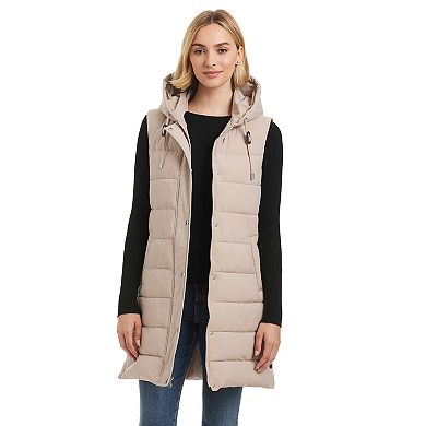 Women's Modern Supply by Sanctuary Long Hooded Puffer Vest