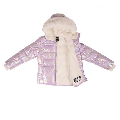 Girls 4-18 ZeroXposur Faux Fur Trimmed Hooded Puffer Jacket