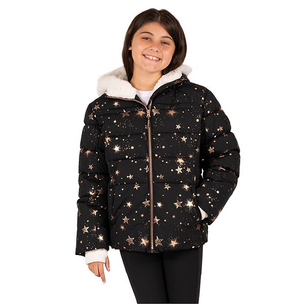 Girls 4-18 ZeroXposur Faux Fur Trimmed Hooded Puffer Jacket