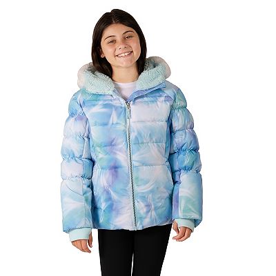 Girls 4 18 ZeroXposur Faux Fur Trimmed Hooded Puffer Jacket