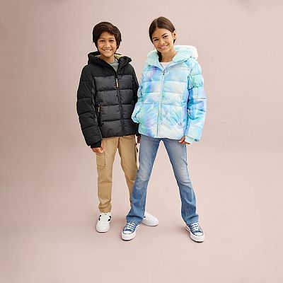 Girls 4-18 ZeroXposur Faux Fur Trimmed Hooded Puffer Jacket