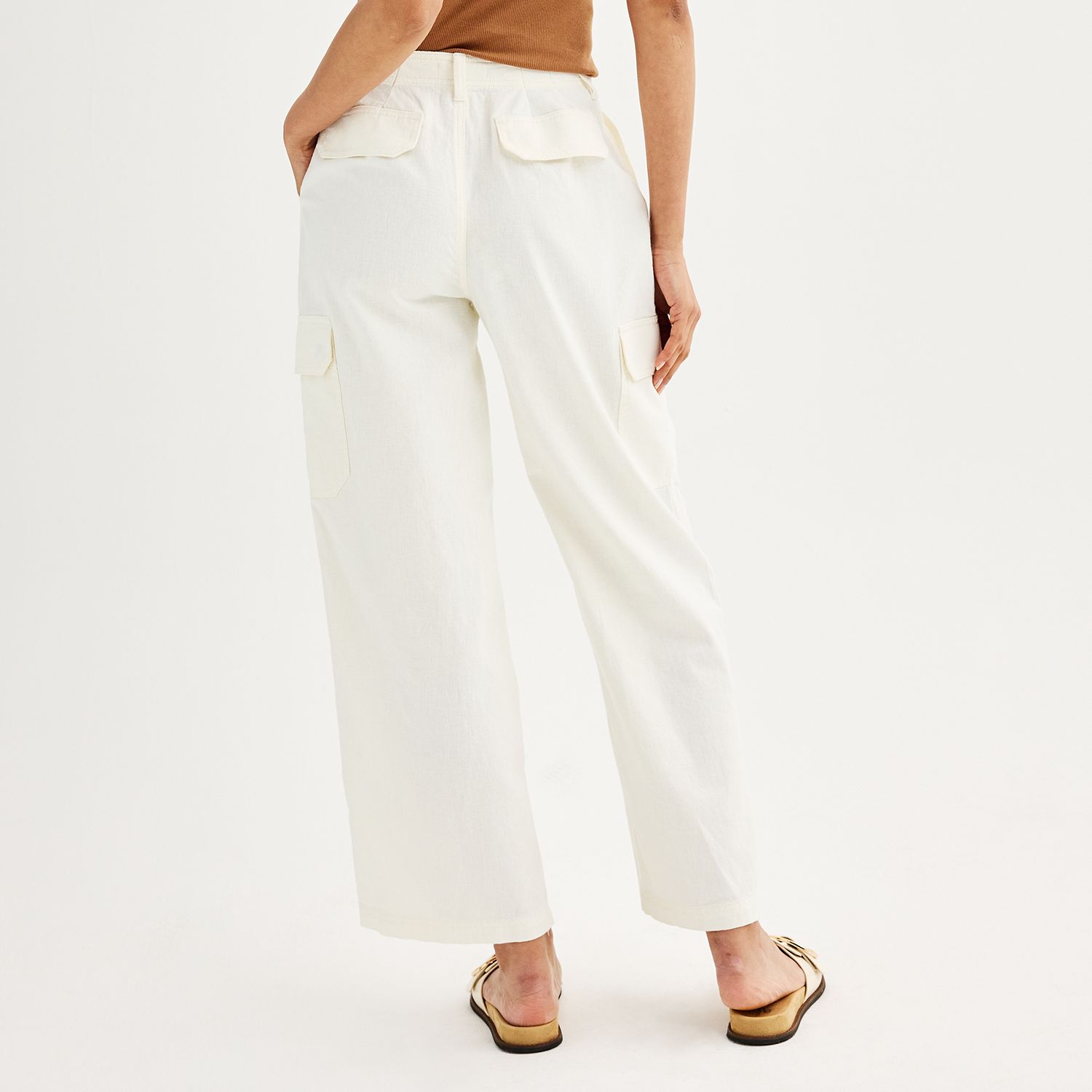 Kohls white linen pants hot sale