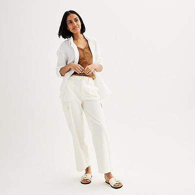 Women's Sonoma Goods For Life® Linen Blend Cargo Pants