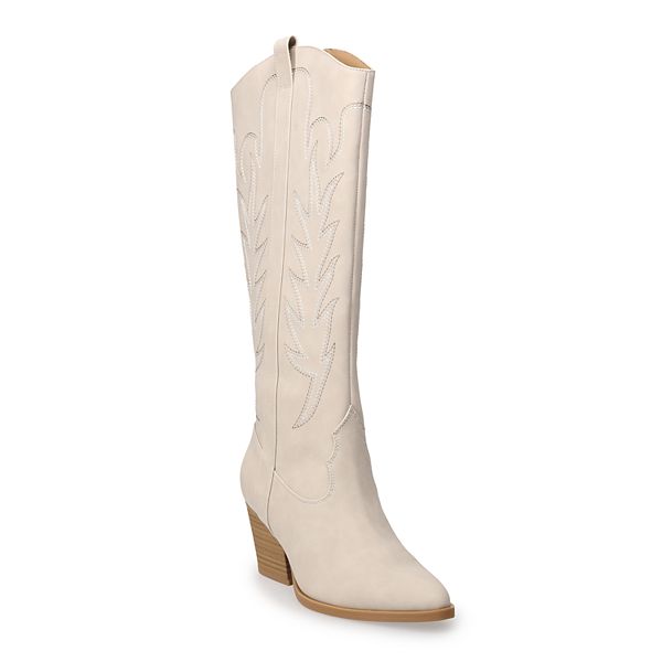 LC Lauren Conrad Nadilynn Tall Western Women's Boots - Tan (6.5)