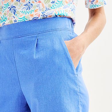 Women's Croft & Barrow Pleated Linen Short