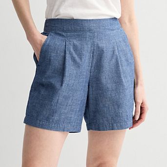 Women's Croft & Barrow Pleated Linen Shorts