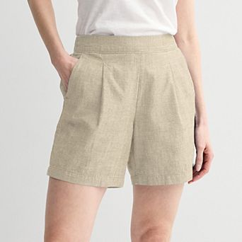 Women's Croft & Barrow Pleated Linen Shorts