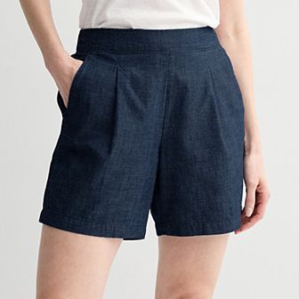 Women's Croft & Barrow Pleated Linen Shorts