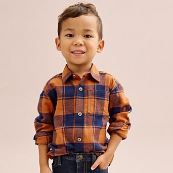 Toddler Boy Jumping Beans® Flannel Button Down Shirt