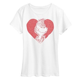 Women's Grinch Heart Graphic Tee